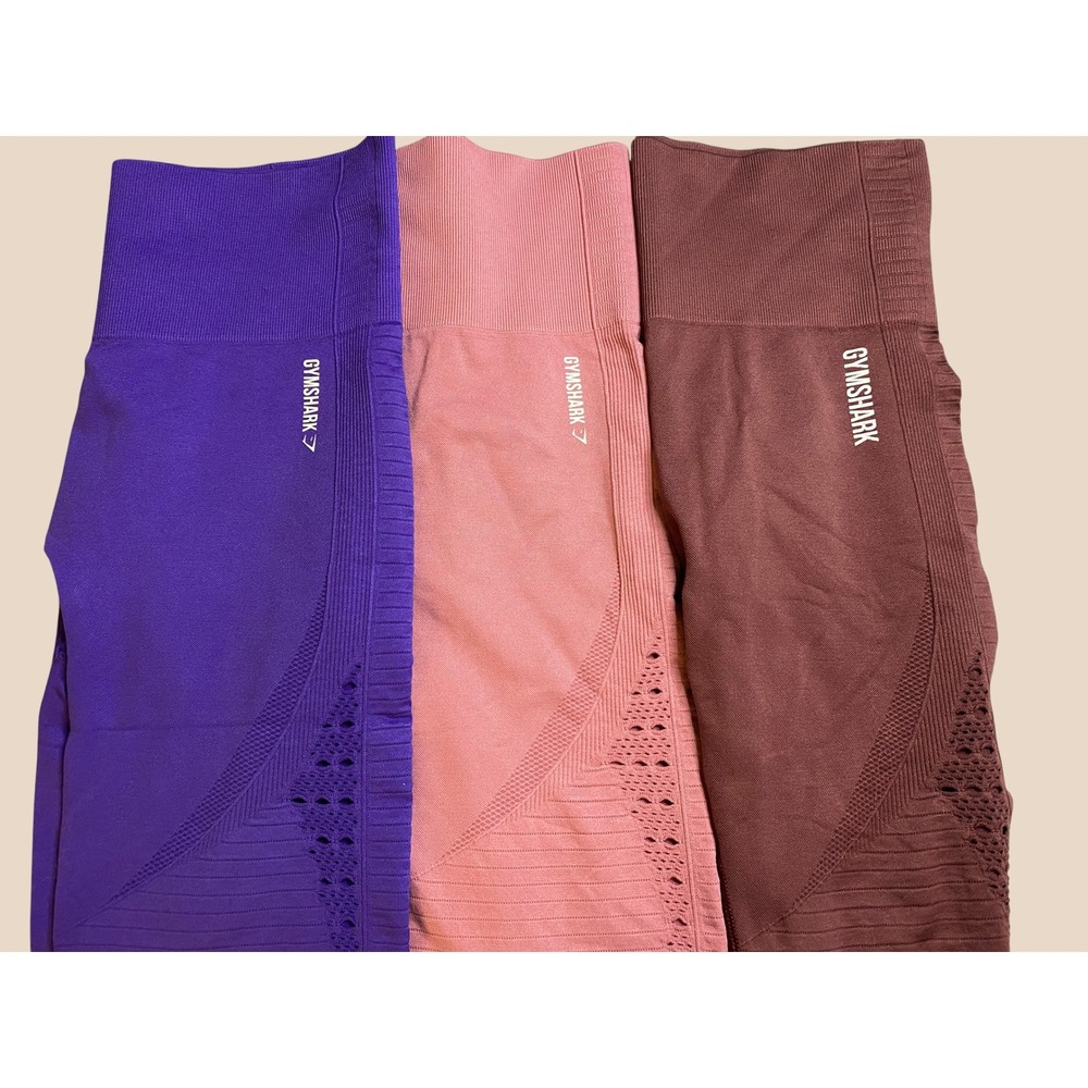 Gymshark Energy+ Seamless Cropped High Waist Leggings Woman's size S/M LOT OF 3